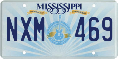 MS license plate NXM469