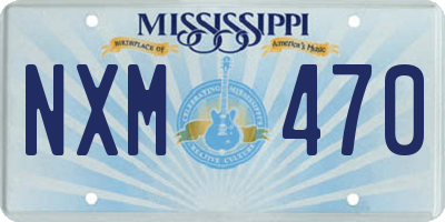 MS license plate NXM470