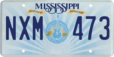 MS license plate NXM473