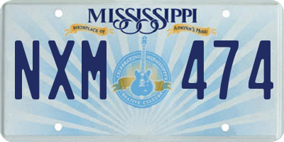 MS license plate NXM474