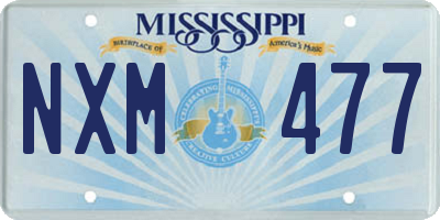 MS license plate NXM477