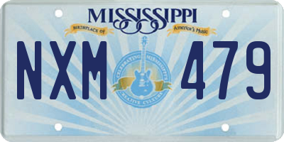 MS license plate NXM479