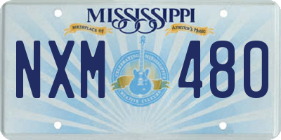 MS license plate NXM480