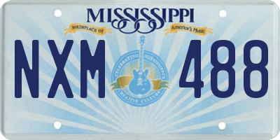 MS license plate NXM488