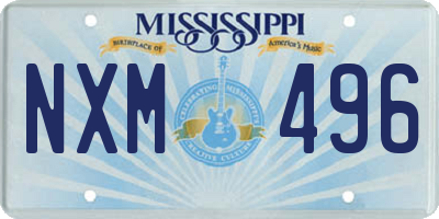 MS license plate NXM496