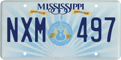 MS license plate NXM497