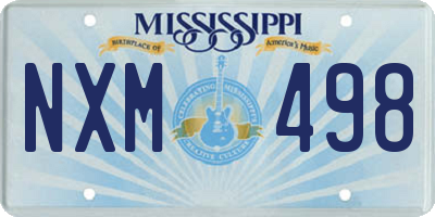 MS license plate NXM498