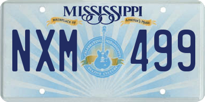 MS license plate NXM499