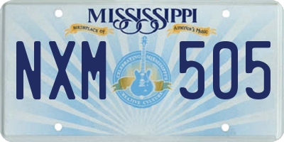 MS license plate NXM505