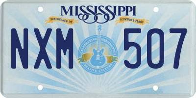 MS license plate NXM507