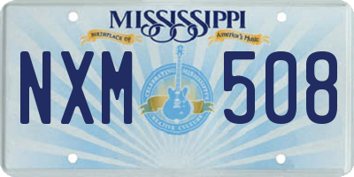MS license plate NXM508