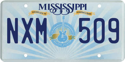 MS license plate NXM509