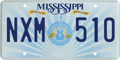 MS license plate NXM510
