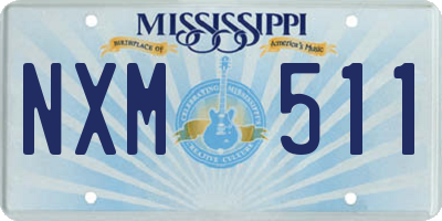 MS license plate NXM511