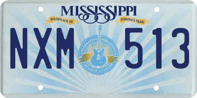 MS license plate NXM513