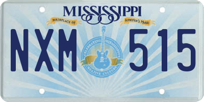 MS license plate NXM515
