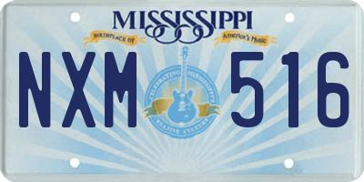 MS license plate NXM516
