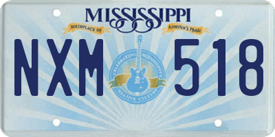 MS license plate NXM518