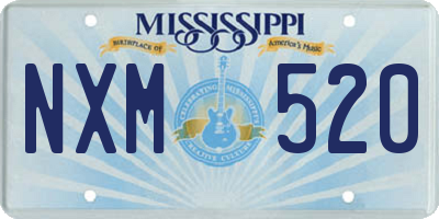 MS license plate NXM520