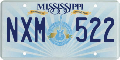 MS license plate NXM522