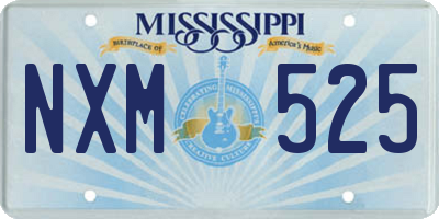 MS license plate NXM525