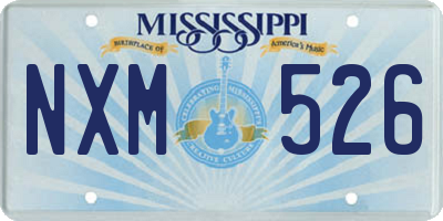 MS license plate NXM526