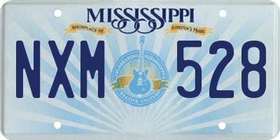 MS license plate NXM528