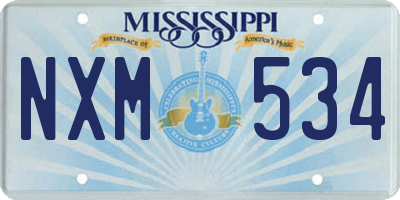 MS license plate NXM534