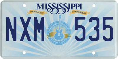 MS license plate NXM535