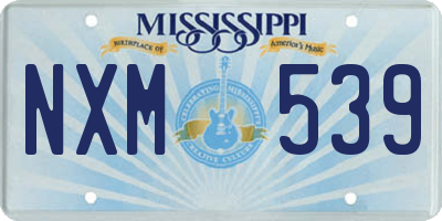 MS license plate NXM539
