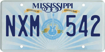 MS license plate NXM542