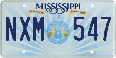 MS license plate NXM547