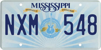 MS license plate NXM548