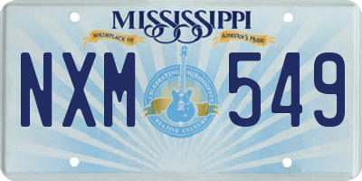MS license plate NXM549