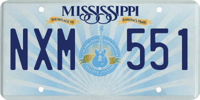 MS license plate NXM551
