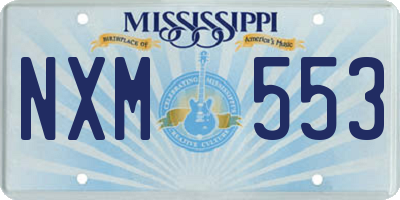 MS license plate NXM553