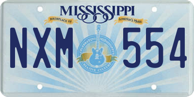 MS license plate NXM554