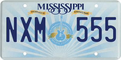 MS license plate NXM555