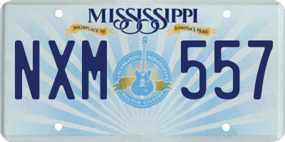 MS license plate NXM557