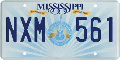 MS license plate NXM561
