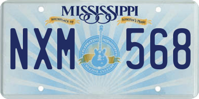 MS license plate NXM568