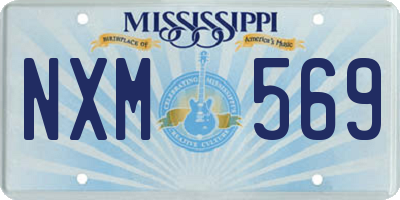 MS license plate NXM569