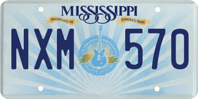 MS license plate NXM570