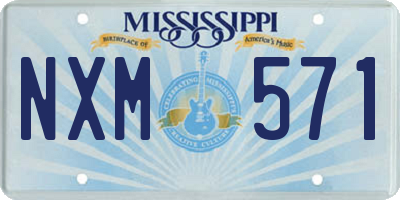 MS license plate NXM571