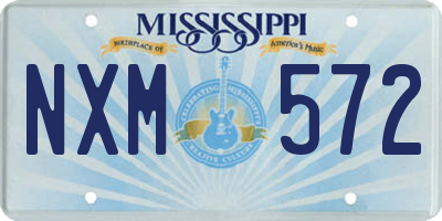 MS license plate NXM572