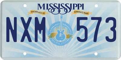 MS license plate NXM573