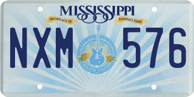 MS license plate NXM576