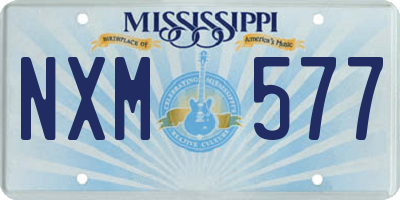 MS license plate NXM577