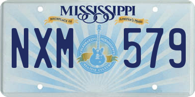 MS license plate NXM579
