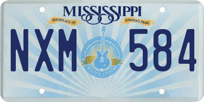 MS license plate NXM584